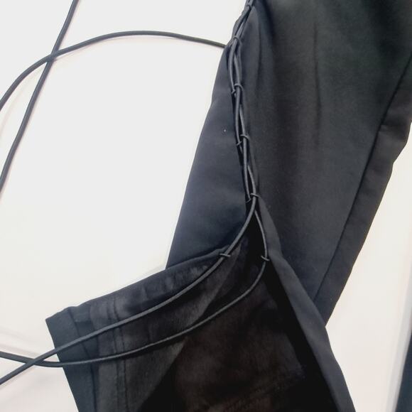 Michael Costello Black Lace-Up Jumpsuit - Picture 4 of 14